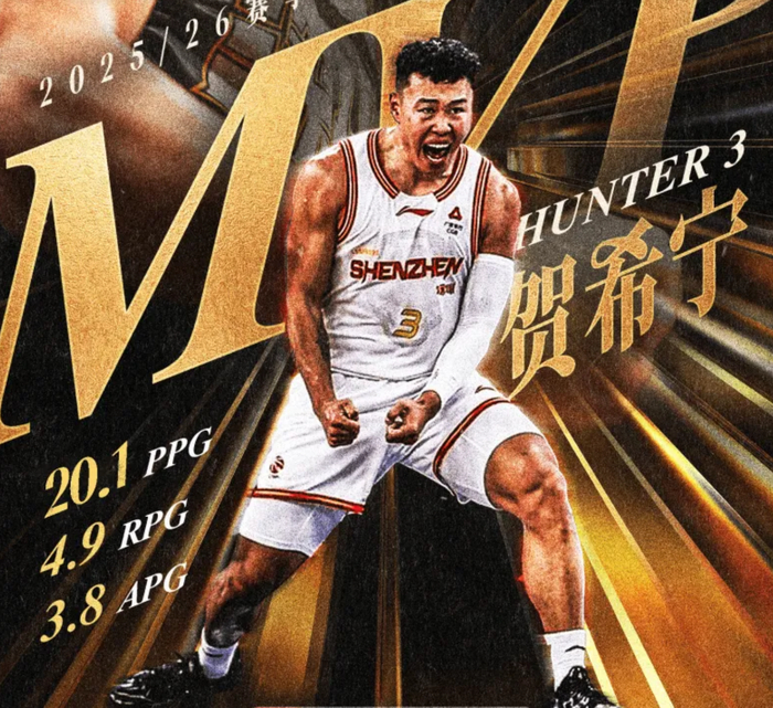 米乐官方网站-收获CBA常规赛MVP，贺希宁感慨万千！|深圳队|cba联赛|篮板|大奖|球员_新浪体育_新浪新闻